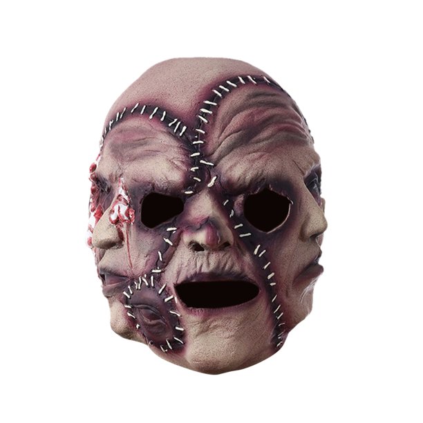 Halloween Party Tres Caras Con Muecas, Gorro De Látex Suave Para Fiestas, Simulación De Cara, Gorro *1 Unidad