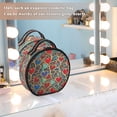 thumbnail image 7 of BZSMCE Makeup Bag Large Travel Cosmetic Bag with Adjustable Dividers Fashion Lush Love Blooms Printed, 7 of 7