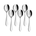 thumbnail image 1 of Cucharas para servir X 3, cucharas ranuradas X 3, 8,7 pulgadas, gran utilidad de acero inoxidable, espumadera de rendimiento avanzado, cucharas perforadas para servir, Buffet Can Ban, 1 of 2