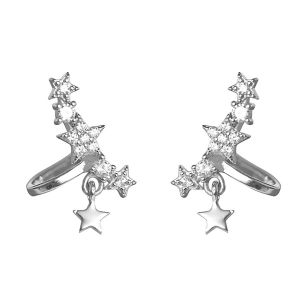 Pendientes de la estrella de la personalidad y delicado diseño adecuado para todas las ocasiones
