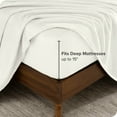 thumbnail image 4 of Bare Home Ensemble de Draps en Molleton Microplush - Ultra Doux - Poche Profonde - Full, Crème, 4 of 7