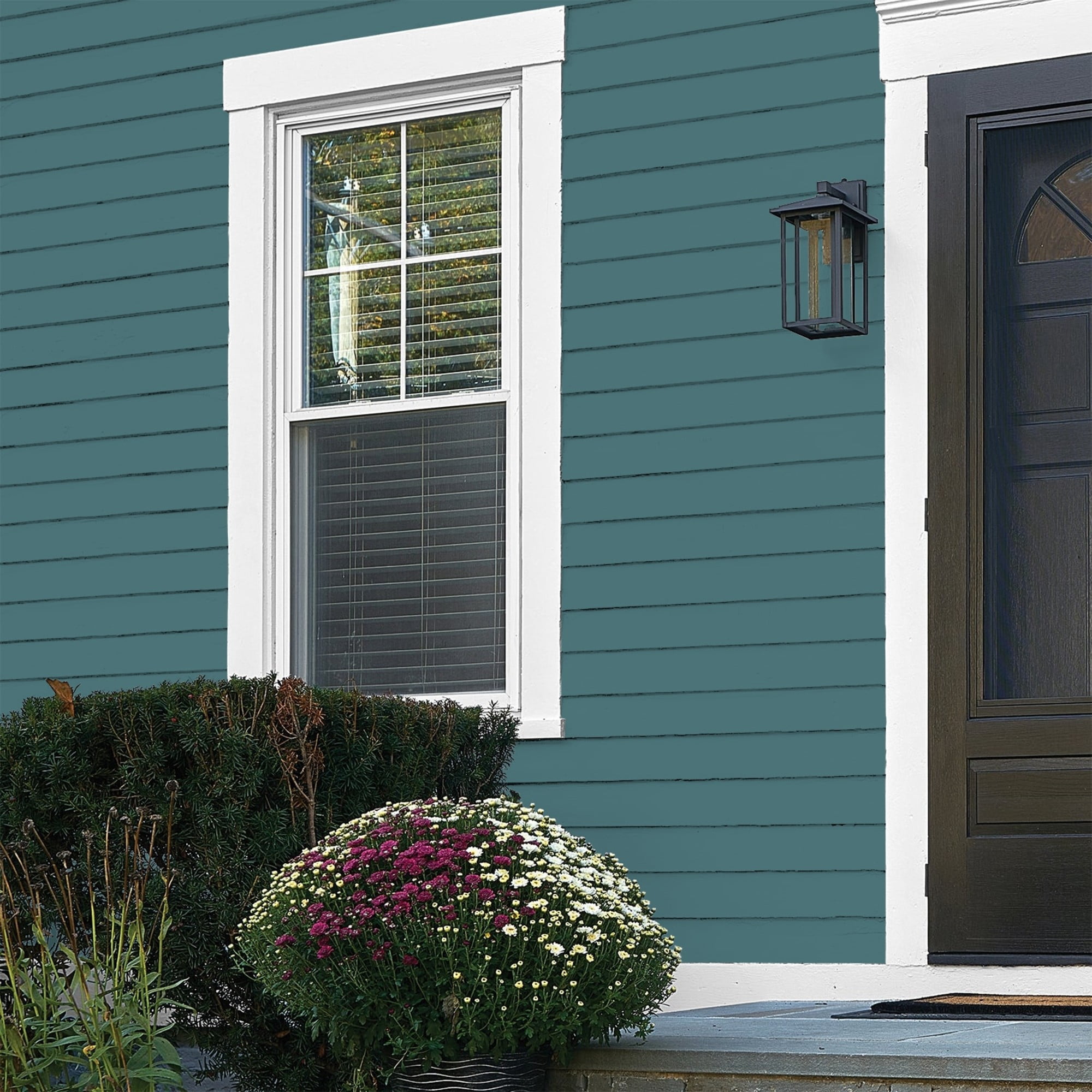 Glidden One Coat Vining Ivy / Green Flat Exterior Paint with Primer, 1 Gallon