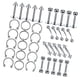 thumbnail image 1 of 40 piezas de anillos de tabique de acero inoxidable de 16 g, anillos para cejas, labios y lengua, joyería para 10 mm, 1 of 9