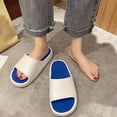 thumbnail image 2 of JeashCHAT Unisex Pillow Slippers Soft Thick Sole Non-Slip Slides Sandals Shower Bathroom Beach Pool Slides for Women and Men, 2 of 7