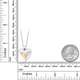thumbnail image 3 of Gem Stone King 18K Yellow Gold Plated Silver Pendant Round Moissanite (0.10 Cttw), 3 of 5