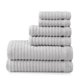 thumbnail image 1 of Juego de 6 Toallas de baño algodón, 2 Toallas de baño, 2 Toallas de Mano, 2 Toallas de baño, Toallas de Secado rápido, Suaves y absorbentes, Esenciales de baño, Gris Texturizado, 1 of 13