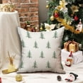 thumbnail image 2 of Christmas Pillow Covers 18x18 inch Christmas Tree Decorative White Throw Pillow Covers Winter Famliy Decoration for Home Couch 040, 2 of 6