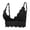 Black, variant on Xijirk Women Wireless Lace Bralette with Double Thin Straps V Neck Floral Lace for Daily Loungewear,Red,S
