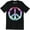 Black, variant on Peace Hippy Flower Symbol Graphic Art Design Men's T-Shirt