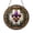 Acrylic 3.5 Inch, variant on Mardi Gras Fleur de Lis Stained Glass Suncatcher, Round Window Panel with Purple Green Gold Festival Colors, Vibrant Celebration Home Decor
