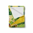 thumbnail image 2 of Fiesta Soft Flannel Fleece Blanket, Sprites with Sombrero Maracas Mustache Mexican Hand Drawn Illustration, Cozy Plush for Indoor and Outdoor Use, 50" x 60", Green Yellow Vermilion, by Ambesonne, 2 of 6