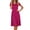 Hot Pink, variant on Glitter Skirt Midi Dress for Women V-Neck Short Sleeve High Waist A-Line Dress Sparkly Comfortable Garment for Date Nights and Parties