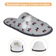 thumbnail image 3 of Balery Polka Dot Christmas Dog Pantuflas de Casa de Felpa Silenciosas con Diseño Estampado, Zapatillas Cómodas Antideslizantes de Algodón para Interior-Large, 3 of 8