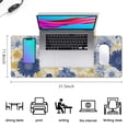 thumbnail image 5 of Long Mouse Pads for Desk,Pioneer Flower Floral Print Pattern Desk Mats on Top Of Desks, Desk Mouse Pad Extra Large with 3mm Non-Slip Base and Stitched Edge for Gaming,Office,Work,Home 31.5"x11.8", 5 of 6