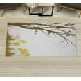 thumbnail image 1 of Forest Decorative Rug, Nature Theme the Panorama of a Forest Pattern Birds on Tree Branches Print, Quality Carpet for Bedroom Dorm and Living Room, 6 Sizes, Fawn Yellow, by Ambesonne, 1 of 1