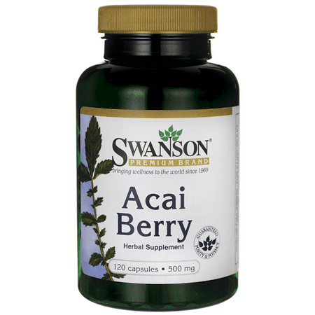 Swanson Acai Berry 500 mg 120 Caps (Acai Berry Best Brand)