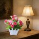 thumbnail image 5 of Arreglo floral artificial de plástico para interiores con pequeñas plantas en maceta, múltiples colores, decorativo para hogar, oficina y escritorio., 5 of 6