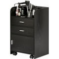 thumbnail image 3 of DreamCurship Salon Storage Cabinet, Hair Station with Wheels, 2 Tool Holders, 2 Drawers, 1 Cabinet, Salon Station Rolling Cart for Hair Stylist Beauty Spa Barbershop, Black, 3 of 7