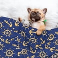 thumbnail image 3 of JUNZAN Waterproof Pet Blanket Dog Blankets, Anchors and Nautical Pattern Printing Super Soft Warm,Urine Proof Washable Pet Blanket, 3 of 7