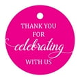 thumbnail image 1 of 100 Pcs Personalized Round Paper Tags - Thank You For Celebrating With Us Wedding Favor Gift Hang Tags Circle, 1 of 1