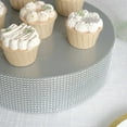 thumbnail image 3 of BalsaCircle 12" Silver Round Metal Pedestal Cake Stand with Rhinestones Party Display Dessert Riser Pedestal, 3 of 8