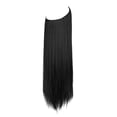 thumbnail image 2 of Deep Purple Hair Extensions Natural Hair Extensions Long Soft Silky Straight 22 inch 4.4 Oz Elasticity Hidden Wire Headband for Women Girl Party Heat Resistant Fiber Synthetic Hairpiece No Clip, 2 of 8