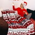 thumbnail image 3 of MuYan Christmas Gifts Christmas Blanket Holiday Reindeer Snowflake Printed Flannel Winter Warm Sofa Decoration Cover Blanket, 3 of 4