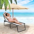 thumbnail image 2 of Tumbona Plegable Costway Playa Portátil Gris 189 x 59 x 40 cm, 2 of 9