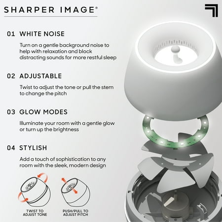 Sharper Image® Sound Soother Wind, White Noise Machine With LED Glow