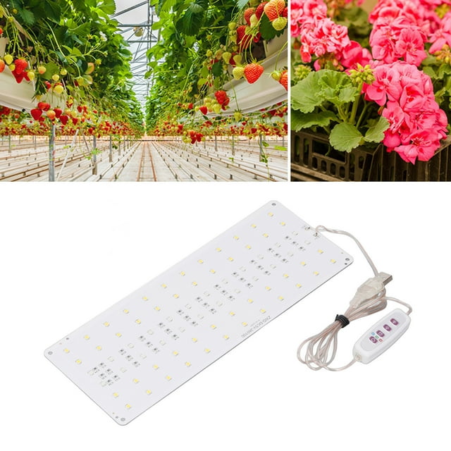 Plant Grow Light, Full Spectrum Plant Grow Light Strips Bulbs Adjustable Brightness Plant Lamp with Timing Function Grow Light Bulb 24 Hour Timing Cycle for Indoor Plants