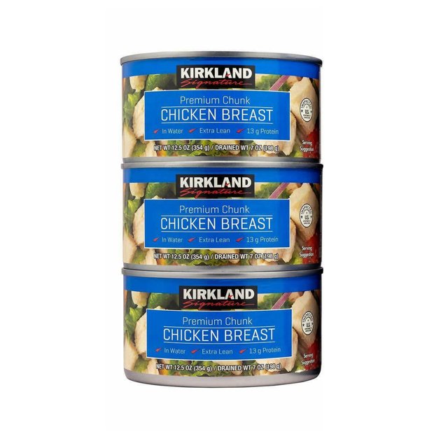 Kirkland Signature Premium Chunk Chicken Breast Packed in Water 12.5 Oz