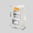 thumbnail image 2 of Conector blindado RJ45 Red Cat6 Enchufe adaptador RJ-45 Cabeza de cristal para interruptor, 2 of 7