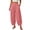 Pink, variant on Cmfcve Barrel Pants for Women Summer Casual High Waisted Balloon Pants Boho Baggy Beach Wide Leg Pants