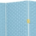 thumbnail image 2 of Oriental Furniture 6 ft. Tall Woven Fiber Room Divider - Aqua Blue - 3 Panel, 2 of 2