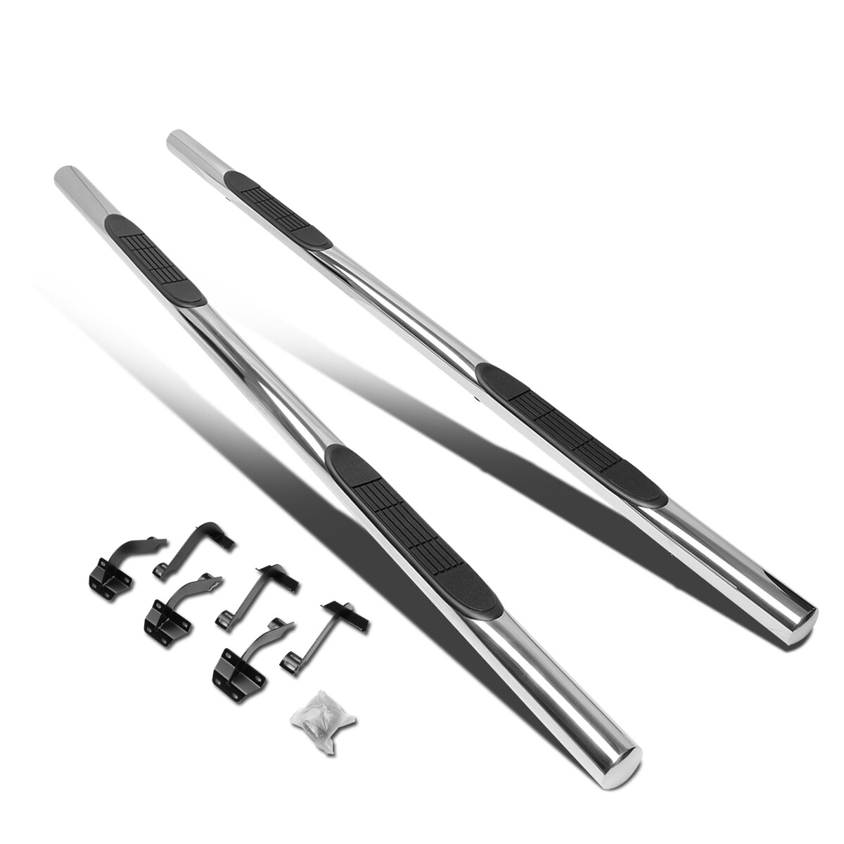 DNA Motoring 3" Nerf Bars For 1518 Ford F150/F250/F350 Super Crew