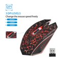 thumbnail image 2 of CHOK Souris de Jeu Sans Fil 2.4G Optique Rechargeable Silencieuse LED Colorée Portable avec Récepteur USB Noir, 2 of 7