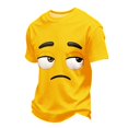 thumbnail image 5 of Dolkfu Crew Neck Shirts&nbsp;for Men Pull-On Novelty Yellow Short Sleeve Tops Graphic Prints Modern Funny T-Shirts Yellow,Xxxxl, 5 of 5