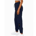 thumbnail image 6 of BiZtdJrK Navy Cargo Joggers for Women Drawstring High Waisted Fleece Sweatpants Outdoor Casual Elastic Bottom Tapered Track Pants with Pockets, 6 of 9