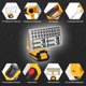 thumbnail image 3 of Lámpara de Trabajo LED Inalámbrica de 18V Portátil para Exteriores de Amplio y Largo Alcance con Puerto de Carga USB, Linterna de 8in 3300lm Compatible con Batería de Litio Dewalt 14.4V-20V, 3 of 7