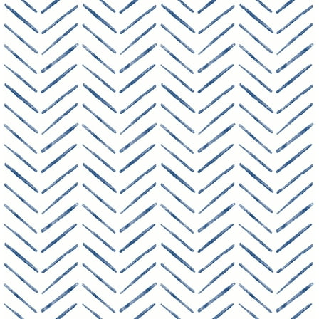 NuWallpaper Indigo Holden Vinyl Peel And Stick Wallpaper, 216-in by 20.5-in, 30.75 sq. ft.