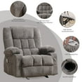 thumbnail image 5 of JONPONY Manual Recliner Chair with Heat Therapy and Massage Function, Heavy Duty Reclining Mechanism Massage Chair, Elderly Single Rocker Sofa with Cup Holders for Bedroom Home Theater,Grey, 5 of 13