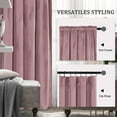 thumbnail image 5 of Hiasan Luxury Velvet Curtain with Tiebacks-Blackout Curtains for Bedroom/Living Room, Rod Pocket, Wild Rose, 52" x 84", Set of 2, 5 of 12
