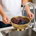 thumbnail image 5 of Stainless Steel Kitchen Colander 3QT - Metal Strainer with Handles for Pasta, Rice, Fruits & Vegetables, Self-Draining Base, Dishwasher Safe, 5 of 5