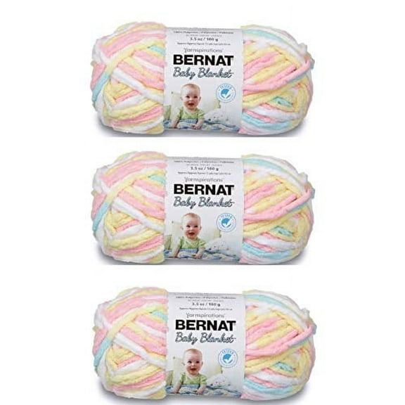 Spinrite Bernat Baby Blanket Yarn-Pitter Patter, 1 Pack of 3 Skein