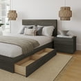 thumbnail image 4 of Nexera Milo 3-Piece Reversible Storage Bedroom Set, Grey, Queen, 4 of 6