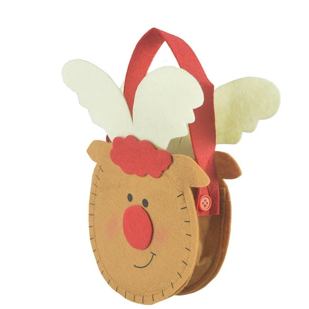 Toystoory Bolsas de Navidad de dibujos animados, soporte de almacenamiento para envolver regalos, bolso de mano de Navidad, contenedor de gran capacidad, Kits de decoración para fiestas Alce Toystoory HA068774-02