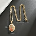 thumbnail image 4 of Vintage Golden Virgin Mary Oval Pendant Necklace, Best Christmas Gift for Women, Men, Girlfriend, Boyfriend, 4 of 8