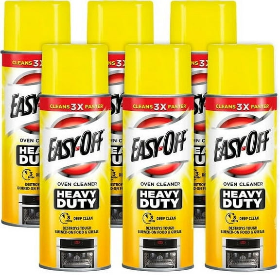 EASY-OFF Heavy Duty Oven Cleaner, Fresh Scent, Foam, 14.5 oz Aerosol Spray, 6/Carton