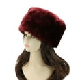 thumbnail image 6 of Anvazise Winter Russian Women Men Fluffy Faux Fur Solid Color Ear Warmer Hat Beanie Cap Black One Size, 6 of 13