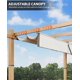 thumbnail image 5 of Historyli Pérgola retráctil de aluminio de 10 x 13 pies con toldo parasol, cenador resistente a la intemperie, color caqui con veta de madera, 5 of 6